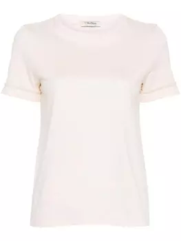 Хлопковая футболка со складками 'S Max Mara, бежевый