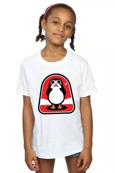 Хлопковая футболка со значком «Последний джедай Поргс» Star Wars, белый