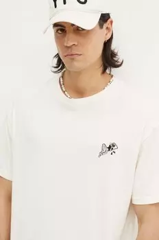 Хлопковая футболка Solid, бежевый