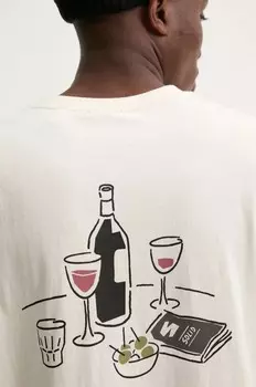 Хлопковая футболка Solid, бежевый