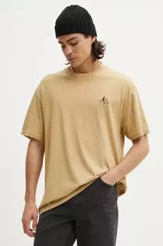 Хлопковая футболка Solid, бежевый