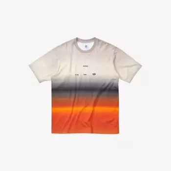 Хлопковая футболка Song For The Mute x adidas с градиентным узором Song For The Mute, бежевый