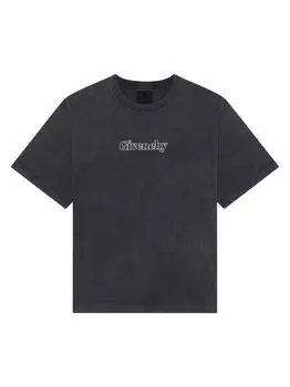 Хлопковая футболка современного кроя Givenchy, серый