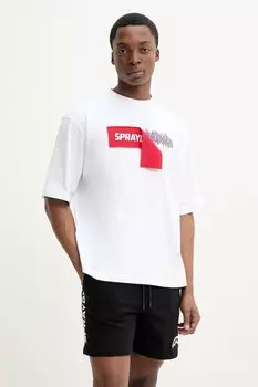 Хлопковая футболка Sprayground, белый
