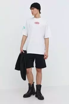 Хлопковая футболка Sprayground, белый