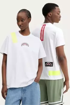 Хлопковая футболка Sprayground, белый