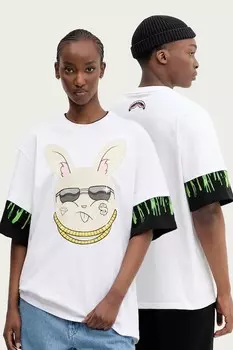 Хлопковая футболка Sprayground, белый