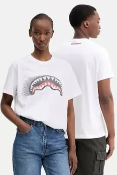 Хлопковая футболка Sprayground, белый