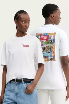 Хлопковая футболка Sprayground, белый