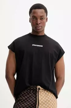 Хлопковая футболка Sprayground, черный