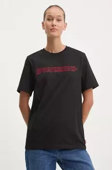 Хлопковая футболка Sprayground, черный