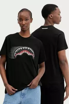 Хлопковая футболка Sprayground, черный