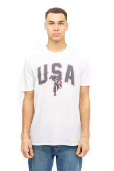 Хлопковая футболка США Marvel, белый