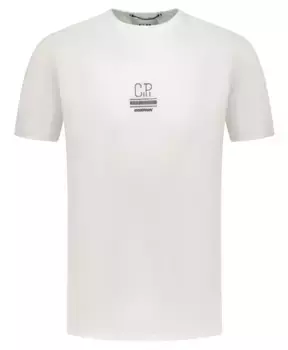 Хлопковая футболка стандартного кроя C.P. Company, белый