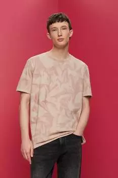 Хлопковая футболка стандартной посадки Esprit, красный