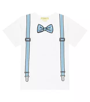 Хлопковая футболка Stella McCartney Kids, белый