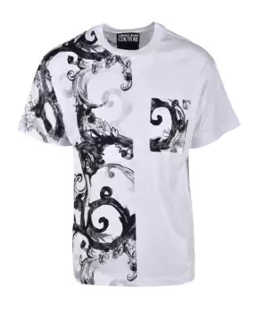 Хлопковая футболка стильного дизайна. Versace Jeans Couture, белый
