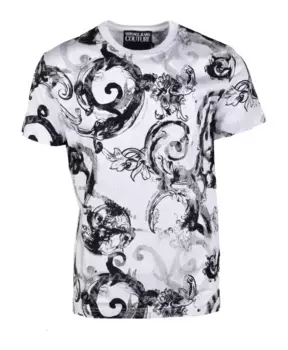 Хлопковая футболка стильного дизайна. Versace Jeans Couture, мультиколор