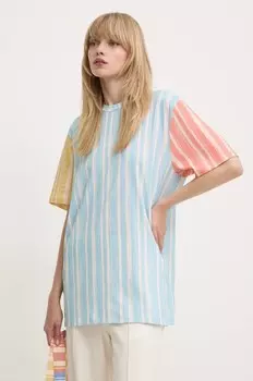 Хлопковая футболка Stine Goya, синий