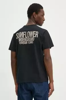 Хлопковая футболка Sunflower, черный