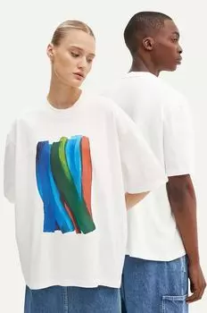 Хлопковая футболка Sunnei, белый