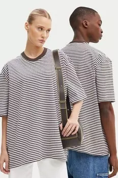 Хлопковая футболка Sunnei, коричневый