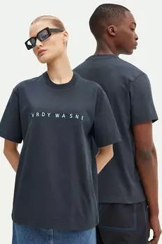 Хлопковая футболка Sunnei, темно-синий