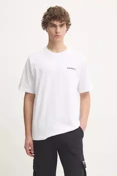 Хлопковая футболка Superdry, белый