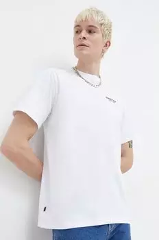 Хлопковая футболка Superdry, белый
