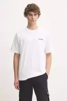 Хлопковая футболка Superdry, белый