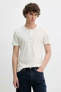 Хлопковая футболка Superdry, бежевый