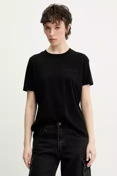 Хлопковая футболка Superdry, черный