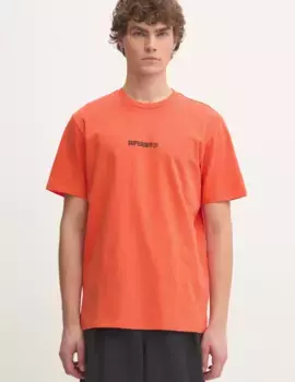 Хлопковая футболка Superdry, оранжевый