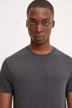 Хлопковая футболка Superdry, серый