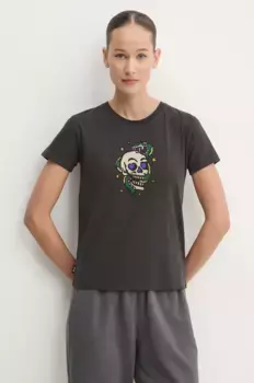 Хлопковая футболка Superdry, серый