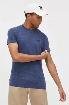 Хлопковая футболка Superdry, синий