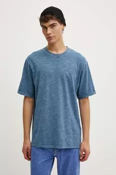 Хлопковая футболка Superdry, синий