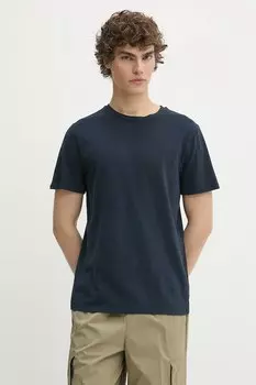 Хлопковая футболка Superdry, темно-синий