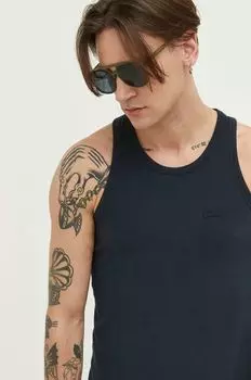 Хлопковая футболка Superdry, темно-синий