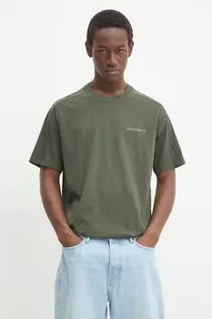 Хлопковая футболка Superdry, зеленый