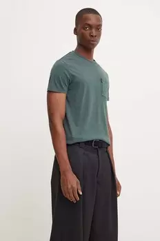 Хлопковая футболка Superdry, зеленый