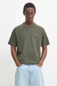 Хлопковая футболка Superdry, зеленый