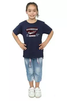 Хлопковая футболка «Супермен: Человек из стали» DC Comics, темно-синий