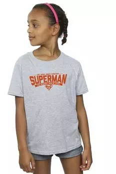 Хлопковая футболка «Супермен-герой-папа» DC Comics, серый