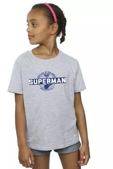 Хлопковая футболка «Супермен из этого мира» DC Comics, серый