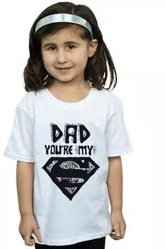 Хлопковая футболка «Супермен Супер папа» DC Comics, белый