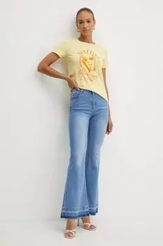 Хлопковая футболка SUPERMODEL Guess, желтый