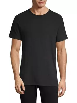 Хлопковая футболка свободного кроя из джерси rag & bone, черный