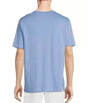 Хлопковая футболка свободного кроя с короткими рукавами и карманами Caribbean Supima, синий