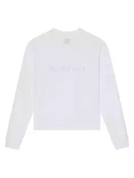 Хлопковая футболка свободного кроя со светоотражающим рисунком Givenchy, белый